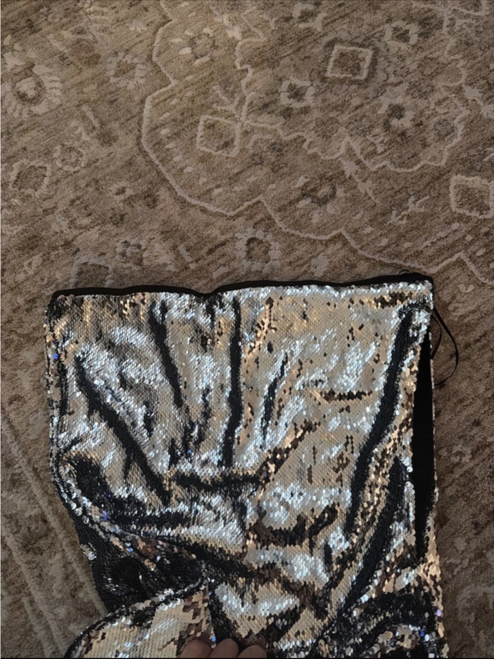 Mango Silver Sequin Maxi Dress - Picture 4 of 4